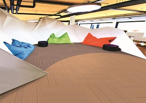 办公室地毯拼接方块条纹